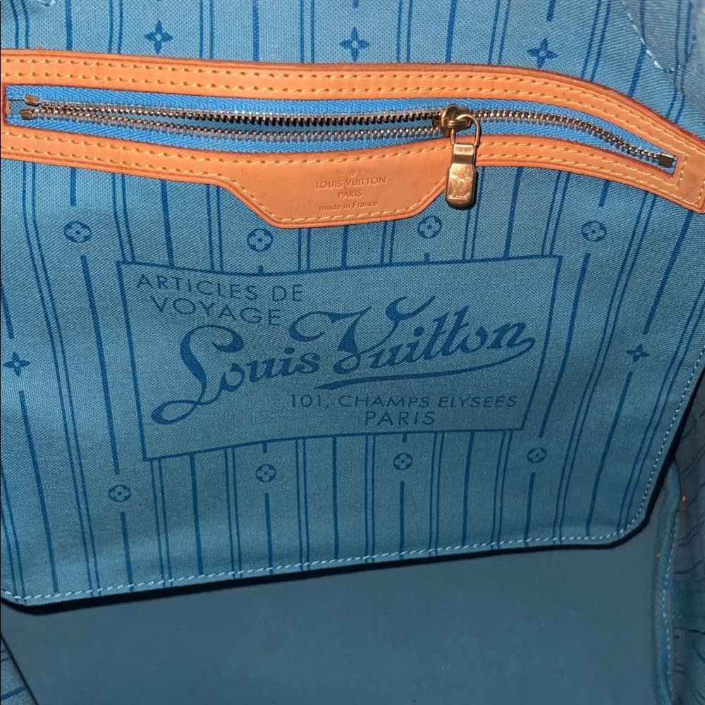 Louis Vuitton Monogram MM Neverful - Brown and Blue - Picture 10 of 16